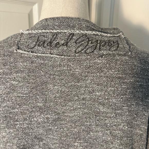 Jaded Gypsy Magic Duster Boho Lace Cotton Jersey Sweater Kimono - Picture 5 of 10